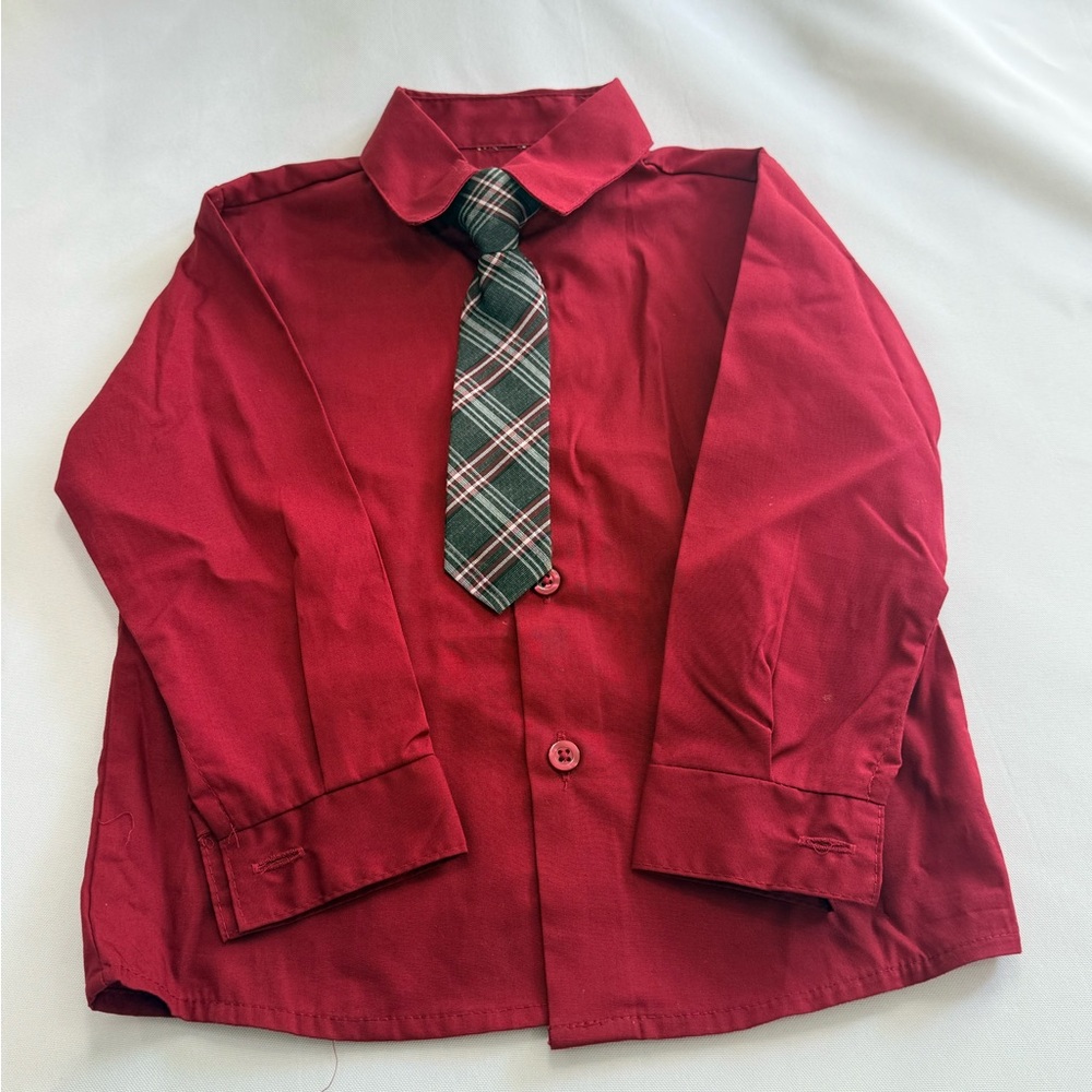 Van Heusen Baby Boys 4-pc. Suit Set in black/burgundy size 24M… NWOT - Picture 2 of 15